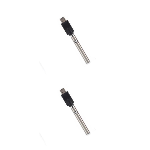 Injueey Juego de con botón en forma de bolígrafo Accesorio de carga universal Conexión USB Ajuste de 350 mAh Kit de calefacción Accesorios Plata 2piezas Injueey CBP592524