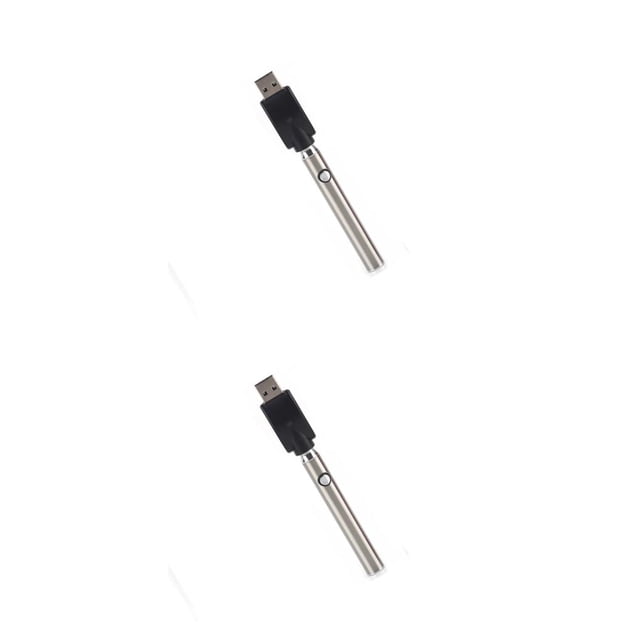 Advancent Botón en forma de bolígrafo Conjunto de equipo de Accesorio de carga Configuración de conexión USB Ajuste del dispositivo Plata 2piezas