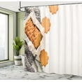 thumbnail image 4 of Ambesonne Holiday Shower Curtain, Ginger Biscuits Xmas Print, 69"Wx70"L, Off White Apricot and Grey, 4 of 4