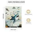 thumbnail image 2 of ARISTURING Shark Bathroom Wall Art Ocean Shark Pictures Wall Decor Fish Shark Bathtub Canvas Painting Home Decoration Artwork for Bathroom Signs Framed Ready To Hang Framed 16"x20", 2 of 5