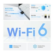 TP-Link AX1750 Nano Wi-Fi 6 Dual-Band Wireless USB Adapter, Travel Friendly, Compact Design, Super-Fast Speed, Buffer-Free Streaming, and Lag-Free Gaming - Archer TX1750U Nano