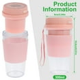 thumbnail image 4 of Portable Blender 300ML Electric Smoothie Blender 2/10 Blades Personal Blender Mini Juicer Cup 1500mAh USB Rechargeable Personal Fruit Mixer Auto-off for Travel Office Gym Kitchen, 4 of 11