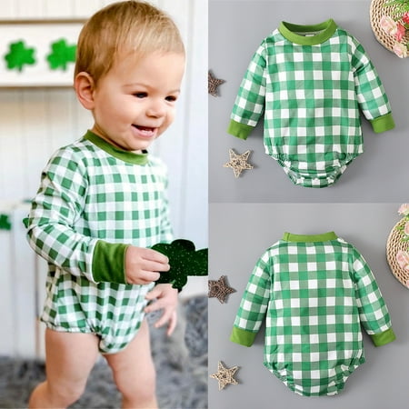

Hunpta Toddler Kids Infant Boys Plaid Prints Long Sleeves Romper Jumpsuit Cloths