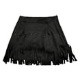 thumbnail image 4 of XIAONU Women's Fringe Mini Skirt High Waist Studded Skirts Edgy Western Party Skirts, 4 of 5