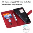 thumbnail image 3 of Case for Samsung Galaxy A72 5G Zipper Pocket Wallet Leather Case Magnetic Closure Flip Cover - Red, 3 of 5