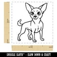 thumbnail image 2 of Charming Chihuahua Pet Dog Self-Inking Rubber Stamp Ink Stamper - Brown Ink - Small 1 Inch, 2 of 7