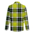 thumbnail image 2 of Zimjoy Plaid Blazer for Men Casual Slim Fit Corduroy Suit Jacket Vintage One Button Checkered Blazer Work Office Business Blazers Jackets Dinner Party Sport Coats, Yellow 3XL, 2 of 5