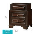 thumbnail image 2 of Glory Furniture LaVita 3 Drawer Nightstand in Cappuccino, 2 of 8