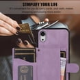 thumbnail image 2 of Mantto Case for iPhone XR,Wallet Phone Case Cute Leather Case with Card Holder Crossbody Cover for Women Girls Strap Wristlet RFID Blocking Shockproof For iPhone XR,Purple, 2 of 8