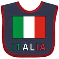 thumbnail image 3 of Inktastic Italy Flag & Italia Black Border Boys or Girls Baby Bib, 3 of 4