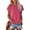 W-Hot Pink, variant on Adeawade T Shirts For Women Short Sleeve Loose Fit Round Neck Solid Color Simple Style Tee Leisure Clothes M Bu3