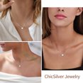 thumbnail image 5 of ChicSilver Simulated White Opal Pendant Necklace Cute Cat 925 Sterling Silver Women Necklaces Birthday Jewelry Gifts for Her, 5 of 8
