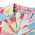 thumbnail image 4 of Summer Female Color Block  Collar Short Sleeve Romper with Waist Belt New Style, 4 of 9
