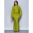 thumbnail image 4 of Green Sparkly Mermaid Hem Bodycon Maxi Dress For Evening Party Dating Formal Occasion, 4 of 7