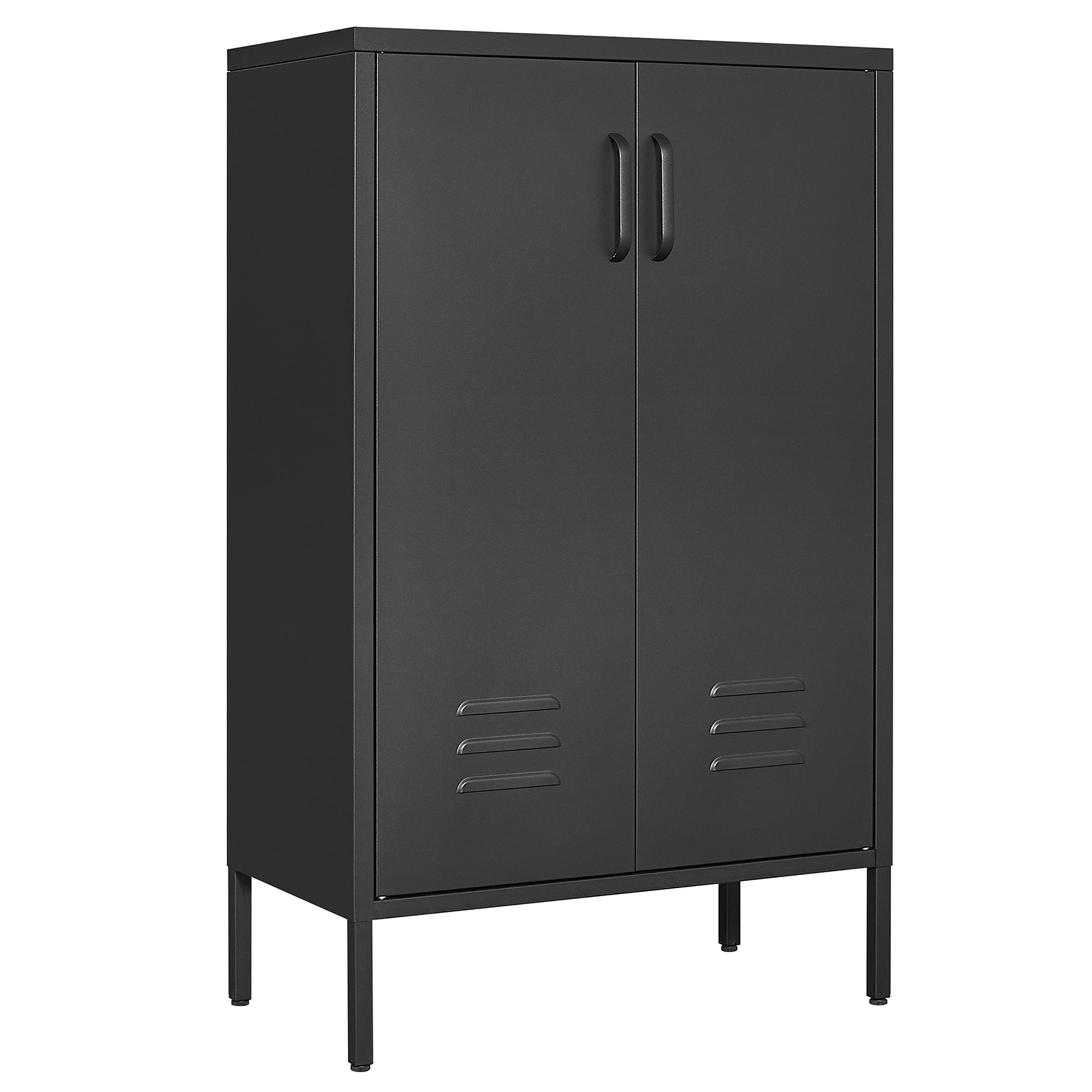 Steel Storage 2 door miscellaneous storage garage tool storage Black