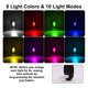 thumbnail image 3 of 4PCS Wireless LED Strobe Lights with Remote Control, 8 Colors USB Charing Waterproof Emergency Warning Lights, 3 of 4
