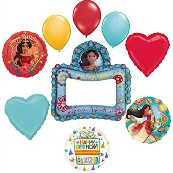 Princess Elena Birthday Party Supplies Life is an Adventure Selfie Balloon Bouquet Decorations