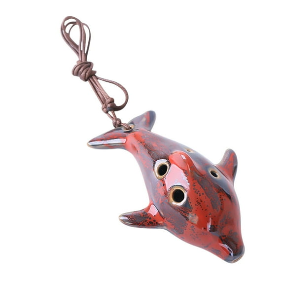 Raindrops Ceramic Ocarina Flute with 6 Holes for Playing Music Multi Color Portable Musical Tool 4.5 Inches
