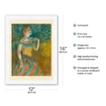 thumbnail image 2 of The Singer in Green - From an Original Color Pastel by Edgar Degas c.1884 - Japanese Unryu Rice Paper Art Print (Unframed) 12 x 16 in, 2 of 4