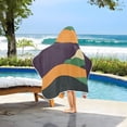 thumbnail image 3 of Yayeee Kids Hooded Towels Toddler Soft Absorbent Beach Bathing Wrap 50" x 23.5", Purple Mountain, 3 of 5