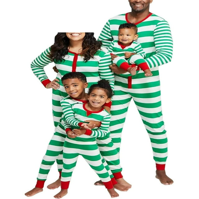 Pyjamas Assortis de Noël pour la Famille, Grenouillère Renne à Manches Longues, Combinaison une Pièce pour Adultes, Enfants, Bébé