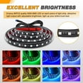 thumbnail image 2 of Waywe RGB Truck Bed Light Strip 3PCS 60" 270 LEDs Neon Accent Lighting with RF Remote On/Off Switch Splitter Extension Cable for 12 V Car Cargo Pickup SUV RV Boat, 2 of 9