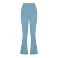 thumbnail image 6 of Women's Pants Stretchy Work Pants With Pockets Elastic Waist Business Casual Flared Trousers, 6 of 8