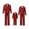 thumbnail image 1 of Pyjamas Classiques de Noël Assortis pour la Famille, Ensemble de Pyjama à Carreaux Rouges à Manches Longues et Pantalons, 1 of 10