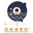 thumbnail image 6 of 13 Inch Round Placemats Set of 4, Boho Navy Blue Flower Non Slip Heat Insulation PP Table Mats, Abstract Bohemia Pesley Floral Washable Place Mats for Kitchen Dining Party Table Decor, 6 of 7