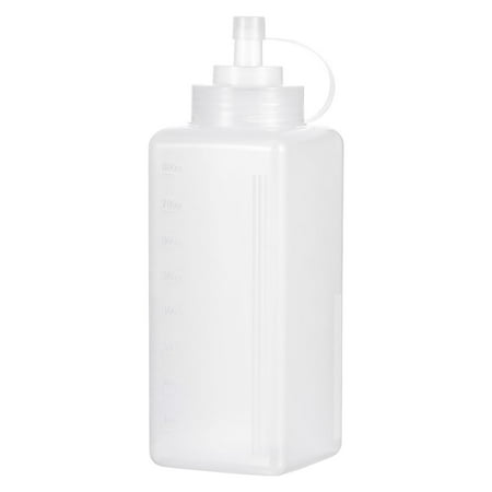 

Hanyhapt Food Storage800Ml Plastic Squirt Condiment Bottles with Cap Lids Bottles for Ketchup and Olive Oil Etc (Clear)