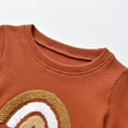 thumbnail image 2 of Infant Baby Girl Rainbow Sweatshirt Crewneck Pullover Sweater Long Sleeve Shirt Fall Winter Clothes Brown 6-9 Months, 2 of 6