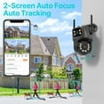 thumbnail image 3 of 4K 8MP HD Wifi PTZ Camera Outdoor 4MP Dual Lens Dual Screen AI Auto Tracking IP Camera CCTV Audio Video Surveillance P2P iCSee, 3 of 6