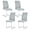 Light Gray-4, variant on SUDICA Light Gray PU Leather Dining Chairs Set of 4, Modern Upholstered High Back with Silver Metal Legs for Dining Room