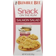BUMBLE BEE Snack On The Run! Salmon Salad with Crackers Kit, 3.5 Ounce Kit (Case of 12), High Protein Snack Food, Canned Salmon, Healthy Snacks for Adults