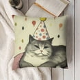 thumbnail image 3 of SHANXI  Cat Throw Pillow Covers Cat Lover Gifts for Women Men Cute Cat Pillow Case Funny Cat Gifts for Cat Lover Pet Lover Room Couch Bed Sofa Home Decor 24x24in, 3 of 5