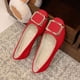 thumbnail image 2 of Mujeres Zapatos de Mochilas para el Trabajo Deslizamiento Plano con Hebilla Decorativa, Zapatos de Trabajo Informales Mujeres Dulces de Color Primavera de Tamaño Grande, 2 of 6