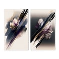 thumbnail image 2 of Designart "Hyperrealistic Purple and Beige Peony Blossoms I" Peonies Wall Art Set Of 2 - Beige Floral Canvas Set For Living Room Decor, 2 of 7