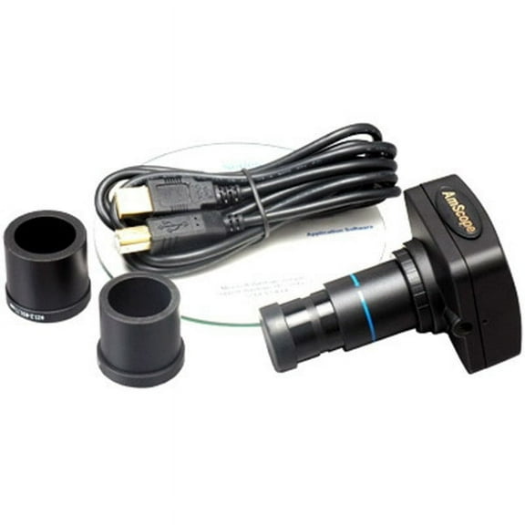 AmScope 5MP Microscope Eyepiece Camera Kit with Accessories, New