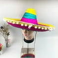 thumbnail image 5 of Ysmooiuy Fashion Mexicans Hat Sombrero Party Hats Cosplay Costume Straw Hat Breathable Headdress Stage Performances Props Sun Hat, 5 of 9