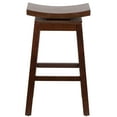 thumbnail image 4 of Flash Furniture 30'' High Saddle Seat Cappuccino Wood Barstool with Auto Swivel Seat Return, 4 of 4