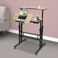 thumbnail image 5 of Fichiouy Rolling Laptop Desk with Adjustable Height Computer Table Stand Home Office Workstation, 5 of 14