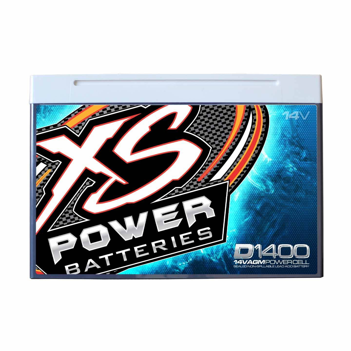 XS Power D-Series 14 Volt 2400 Amp Max Sealed AGM Automotive Car Battery | D1400