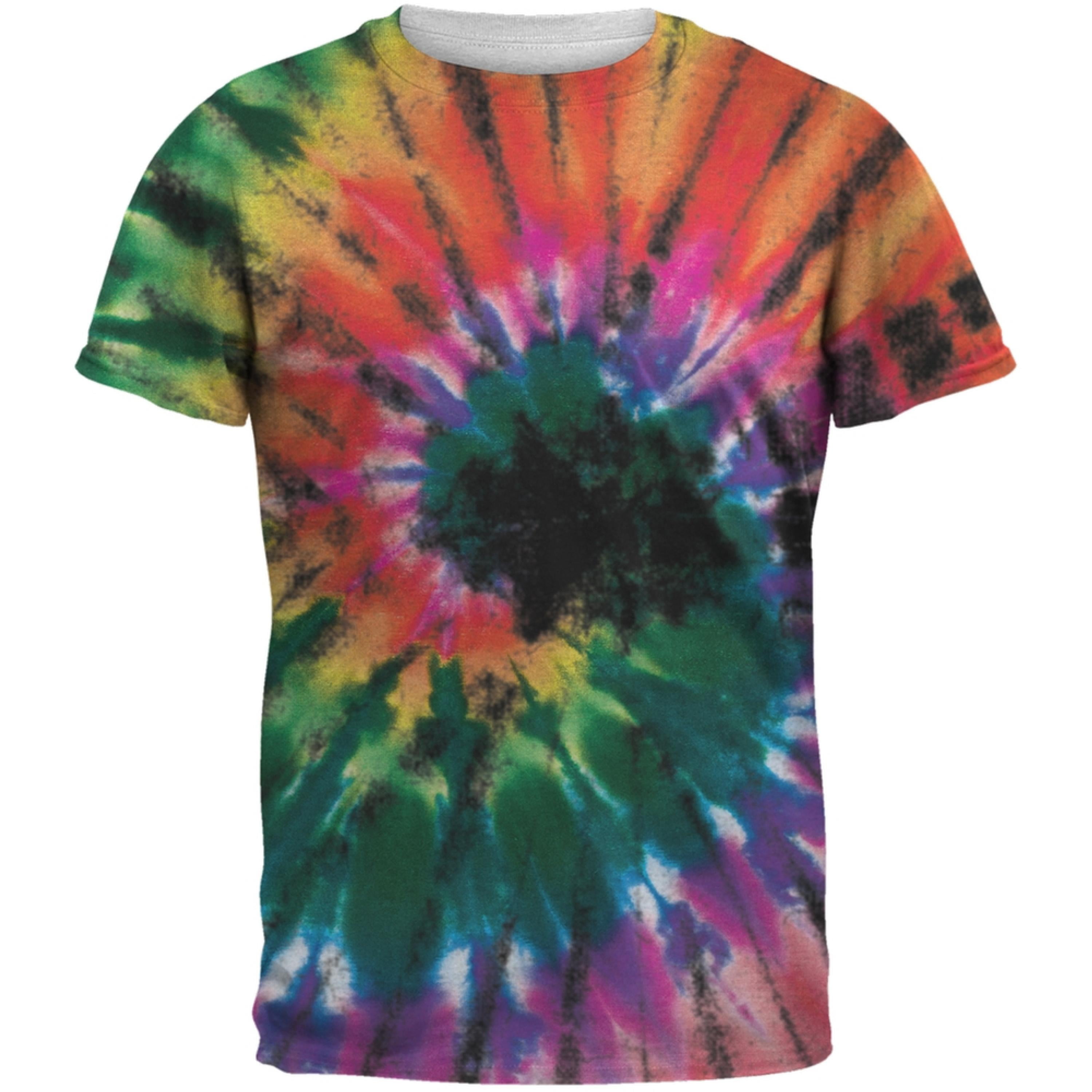 Smokey Spiral Tie Dye All Over Adult T 