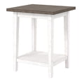thumbnail image 2 of Furniture of America Burel 1-Shelf Side Table, Brown, 2 of 6
