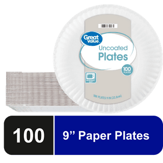 Upper Midland Products Small Paper Plates 4 Inch - 4 Inch Paper Dessert  Plates Biodegradable | White (White - 100)