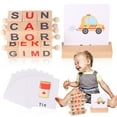 thumbnail image 4 of serony Rack Rotating Wooden Alphabet Blocks Stimulate Creativity And Learning Reading 1Set, 4 of 6
