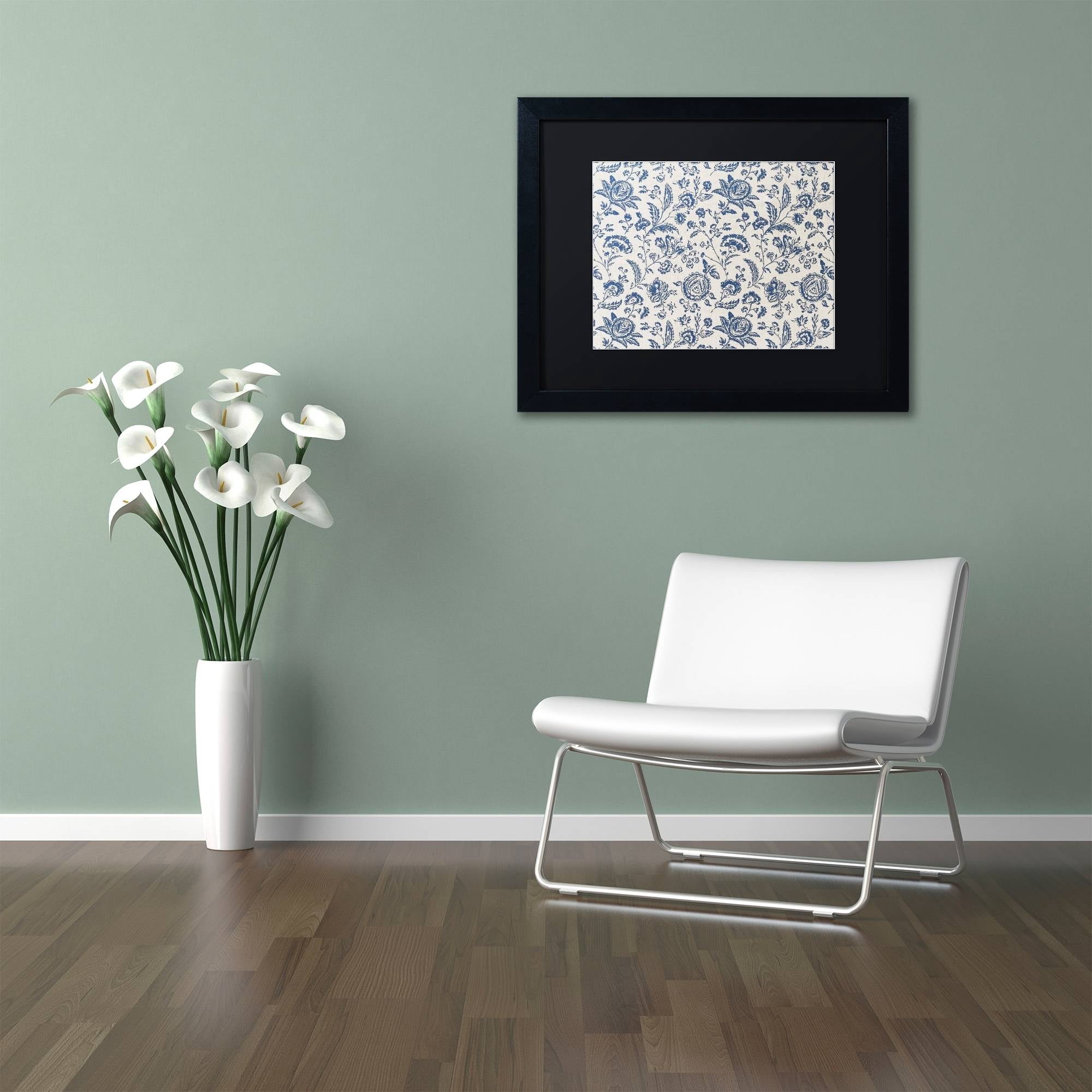 Trademark Fine Art "Toile Fabrics IX" Canvas Art by Color Bakery Black Matte, Black Frame