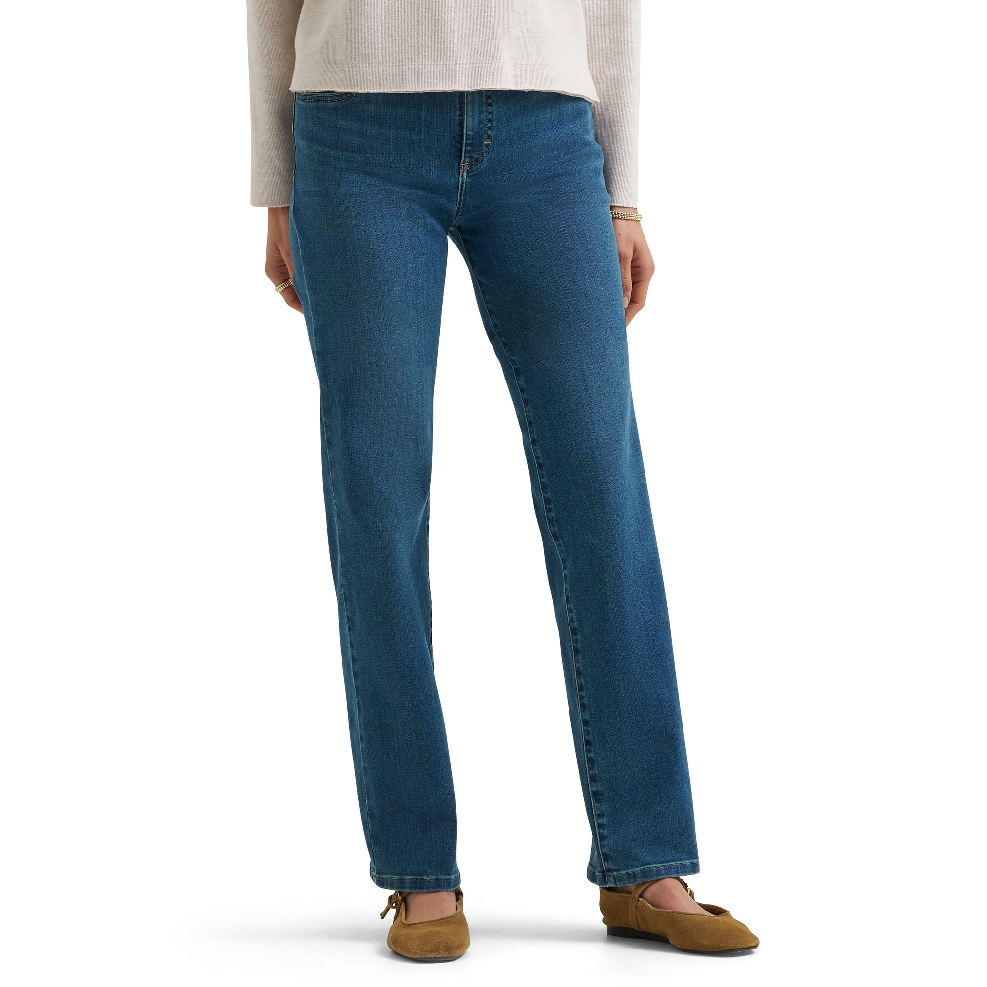 Lee® Women's and Plus Mid Rise Straight Leg Core Denim Jeans