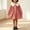 Red, variant on Fesfesfes Girls Checkered A-Line Dress Long Sleeve Ruffle Collar Bow Tie Bubble Sleeve Button Down Casual Outfit for Spring Fall Outings Ages 1-8 Years