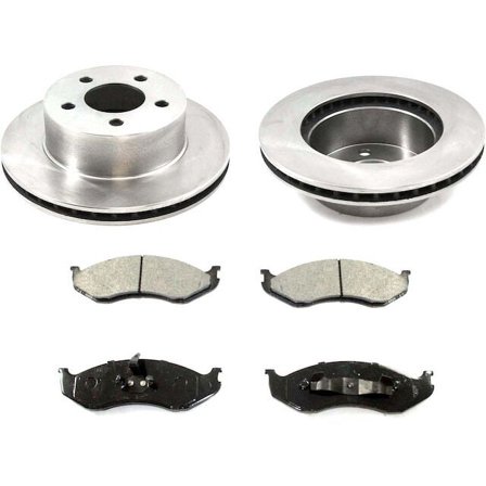 Front Ceramic Brake Pad and Rotor Kit - Compatible with 1999 - 2001 Jeep Cherokee (78mm Rotor Overall Height) 2000